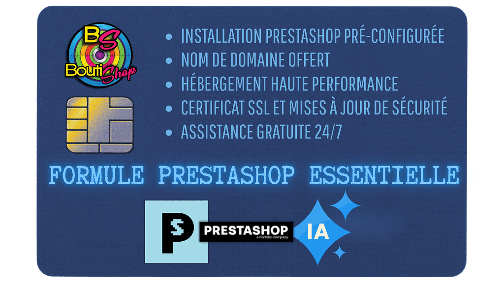 Carte formule prestashop essentiel. Pour vendre tout simplement